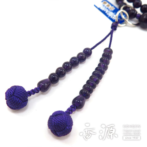 Women's prayer beads, amethyst, Jodo sect