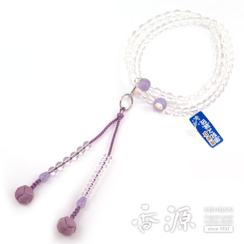 Women's prayer beads, crystal, lavender amethyst finish