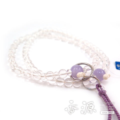 Women's prayer beads, crystal, lavender amethyst finish
