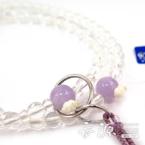 Women's prayer beads, crystal, lavender amethyst finish