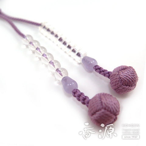 Women's prayer beads, crystal, lavender amethyst finish