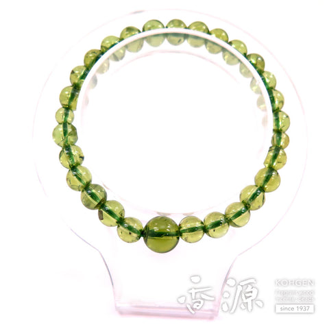 Premium Peridot 6.75mm Bead Bracelet, Matching Set, Limited Edition