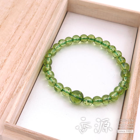 Premium Peridot 6.75mm Bead Bracelet, Matching Set, Limited Edition