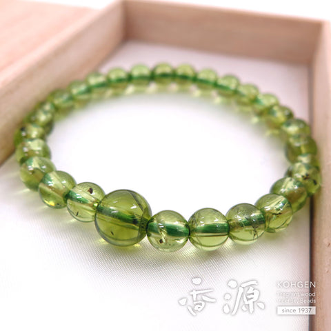 Premium Peridot 6.75mm Bead Bracelet, Matching Set, Limited Edition
