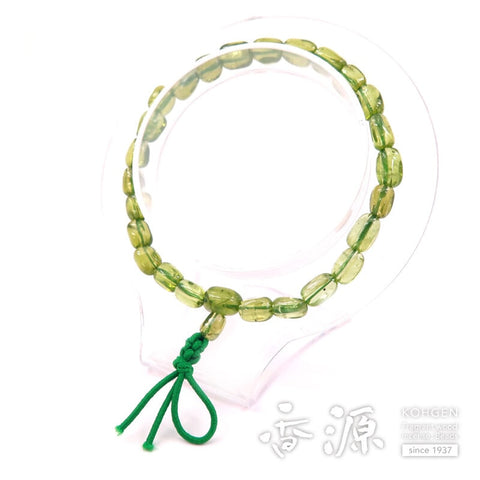 High-quality peridot chip bead bracelet, matching set, limited edition