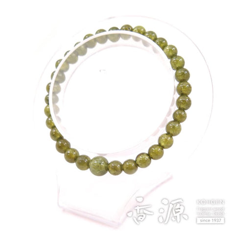 Green garnet 6mm 29-bead bracelet, matching set, limited edition