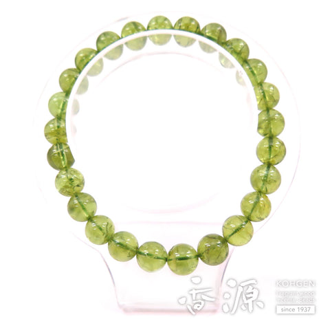 Peridot 8mm Bead, 25-Bead Bracelet, Straight, Limited Edition