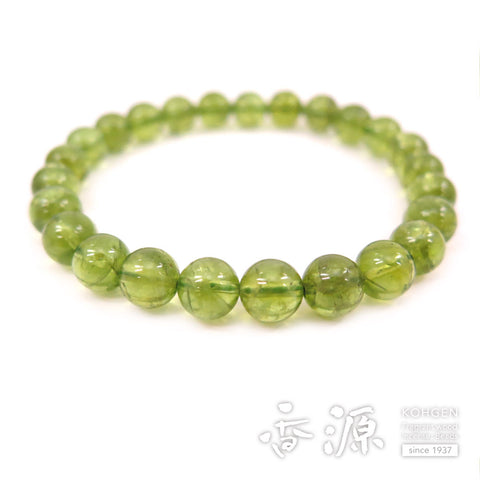 Peridot 8mm Bead, 25-Bead Bracelet, Straight, Limited Edition