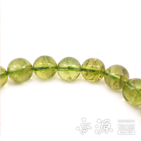Peridot 8mm Bead, 25-Bead Bracelet, Straight, Limited Edition