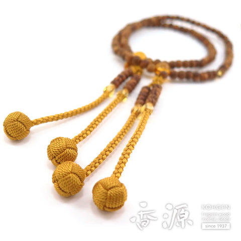 Women's prayer beads, Yakusugi, citrine, Shingon sect