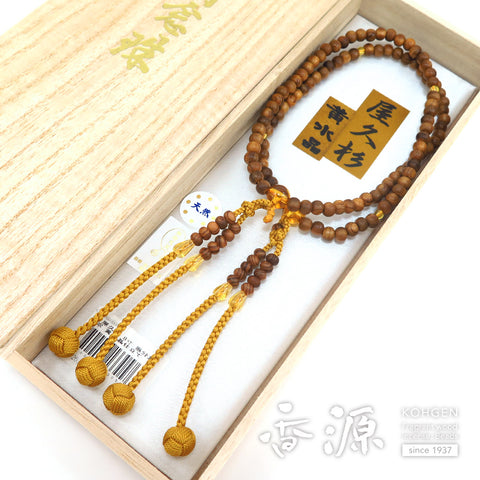 Women's prayer beads, Yakusugi, citrine, Shingon sect