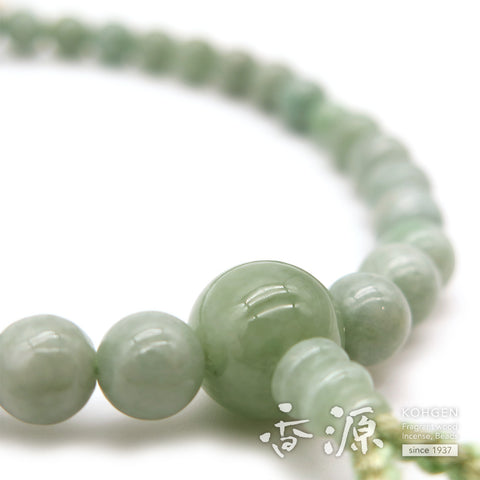 Women's Burmese Jade Prayer Beads, 8mm Bead, Uniform Finish