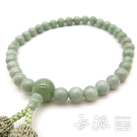 Women's Burmese Jade Prayer Beads, 8mm Bead, Uniform Finish