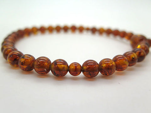Women's Pressed Amber Prayer Beads, 8mm Bead, Limited Edition