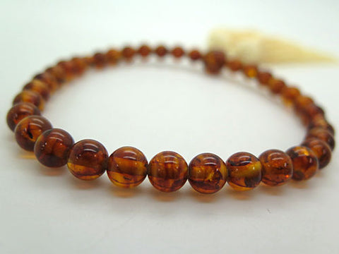 Women's Pressed Amber Prayer Beads, 8mm Bead, Limited Edition