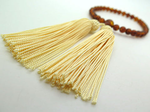 Women's Pressed Amber Prayer Beads, 8mm Bead, Limited Edition