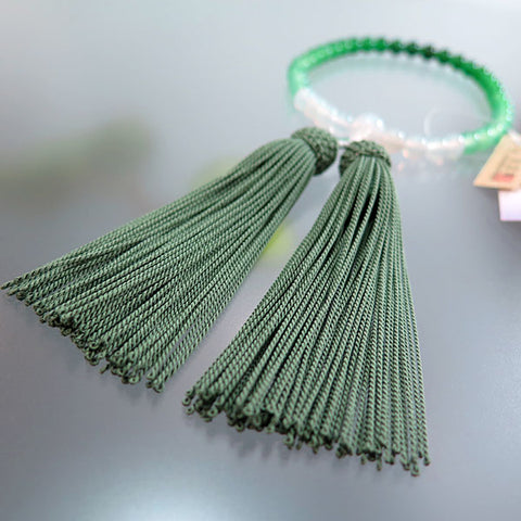 Women's Green Agate Prayer Beads, 7mm Bead, Gradation