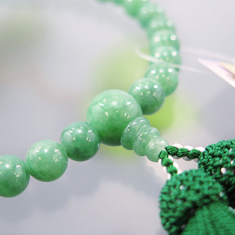 Women's Finest Burmese Jade Prayer Beads, 8mm Bead, Limited Edition
