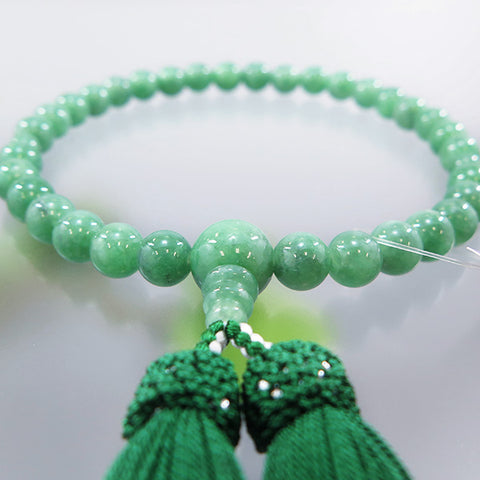 Women's Finest Burmese Jade Prayer Beads, 8mm Bead, Limited Edition