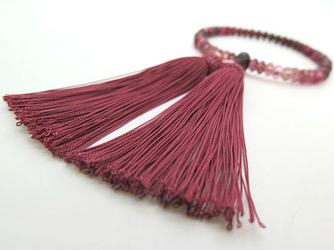 Women's Finest Pink Tourmaline Prayer Beads, Oval Bead
