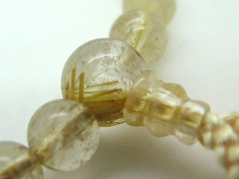 Women's Rutile Quartz Prayer Beads, 7.5mm Bead, Limited Edition