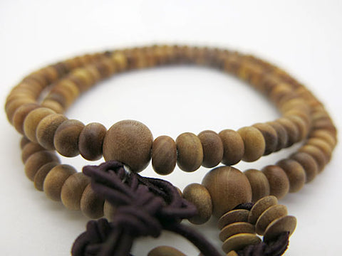Indian sandalwood 108-bead bracelet, Jodo Shinshu sect