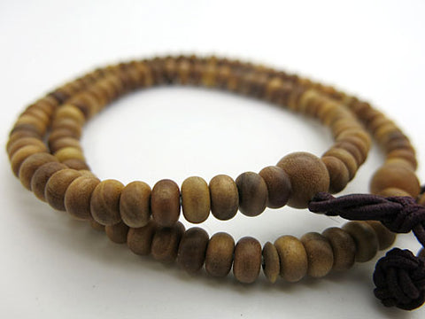 Indian sandalwood 108-bead bracelet, Jodo Shinshu sect