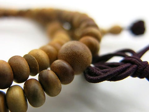 Indian sandalwood 108-bead bracelet, Jodo Shinshu sect