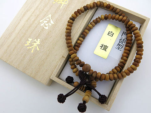 Indian sandalwood 108-bead bracelet, Jodo Shinshu sect
