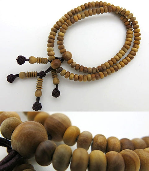 Indian sandalwood 108-bead bracelet, Shingon sect, matching set