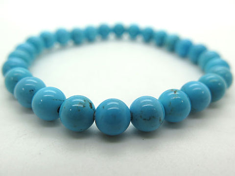 Arizona Turquoise 7mm Bead Bracelet Straight 7106787000000 - bead detail