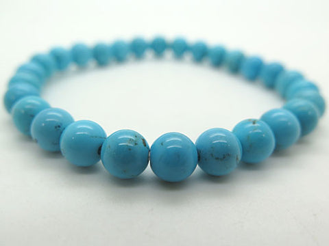 Arizona Turquoise 7mm Bead Bracelet Straight 7106787000000 - bead detail 2