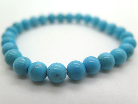 Arizona Turquoise 7mm Bead Bracelet Straight 7106787000000 - close-up 2