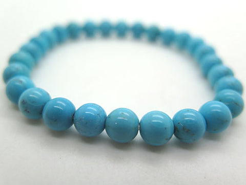 Arizona Turquoise 7mm Bead Bracelet Straight 7106787000000 - close-up 3