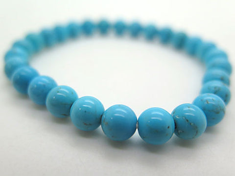 Arizona Turquoise 7mm Bead Bracelet Straight 7106787000000 - close-up 4