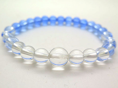 Blue Crystal gradient bracelet, matching set