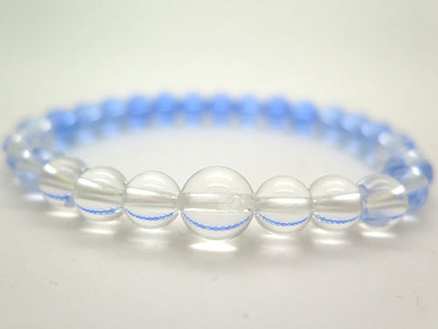 Blue Crystal gradient bracelet, matching set