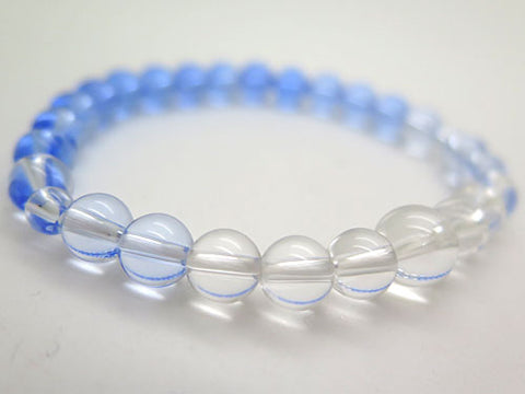 Blue Crystal gradient bracelet, matching set