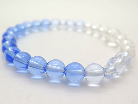 Blue Crystal gradient bracelet, matching set