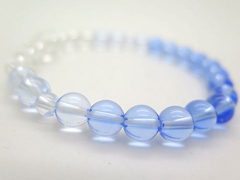 Blue Crystal gradient bracelet, matching set
