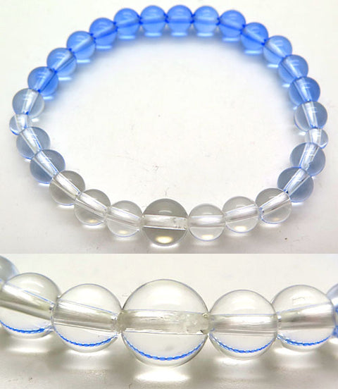 Blue Crystal gradient bracelet, matching set