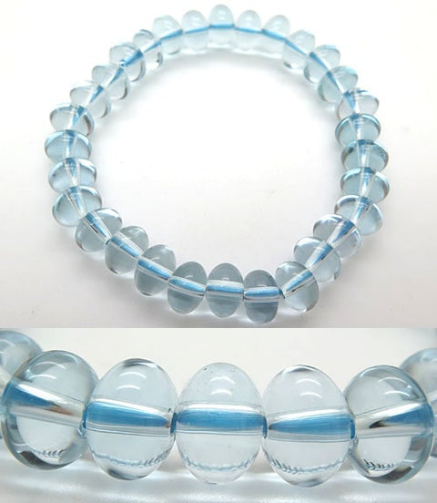 Blue Crystal mikan-dama bracelet, straight, limited edition