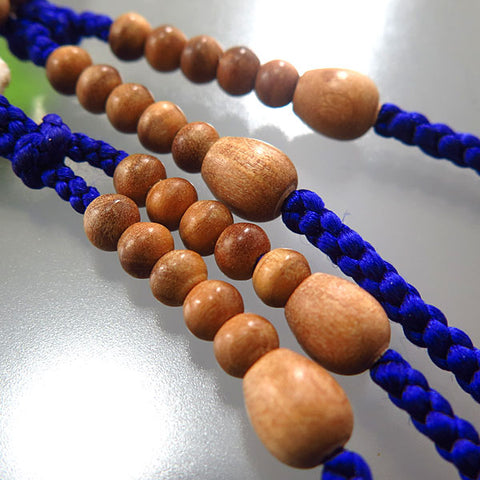 Women's Prayer Beads, Indian Sandalwood, Shingon Sect, 8-Sun, Amethyst Finish