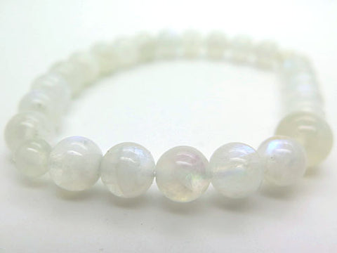 Blue Moonstone 8mm bead bracelet, matching set, limited edition
