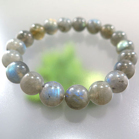 Labradorite 10mm bead bracelet