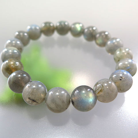 Labradorite 10mm bead bracelet