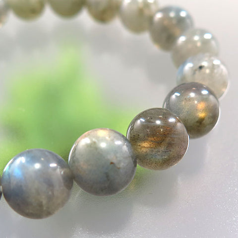 Labradorite 10mm bead bracelet