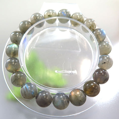 Labradorite 10mm bead bracelet, straight