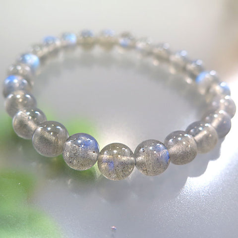 Madagascar blue labradorite bead bracelet