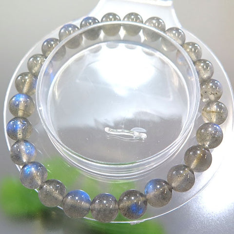 Madagascar blue labradorite 8mm bead bracelet, limited edition